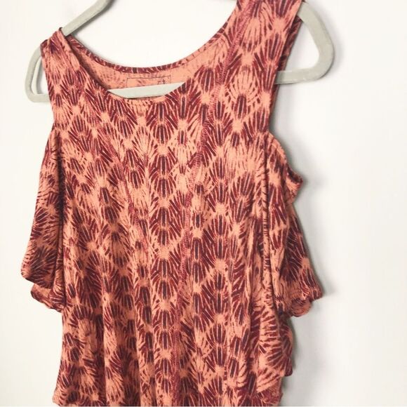 FREE PEOPLE | WE THE FREE Cold Shoulder Seamed Flutter Sleeve Top Women’s Size S - Picture 5 of 12